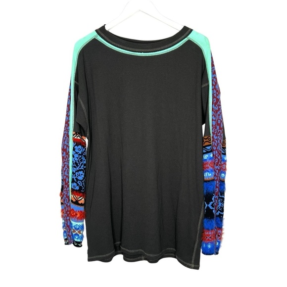 Free People On My Way Cuff Top Washed Black Size M NEW - Picture 8 of 16